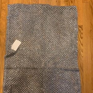 H&M gray metallic knit infinity Scarf